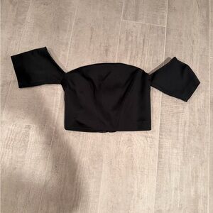 KEEPSAKE the Label Black Off-Shoulder Crop Top